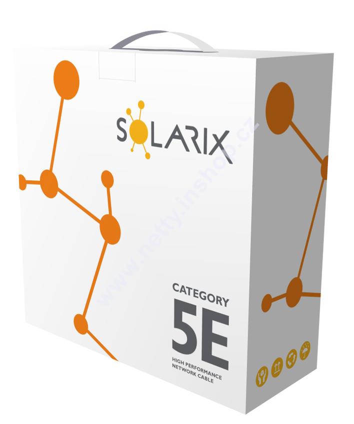 Instalační kabel Solarix CAT5E FTP PE Fca, 100 m/box