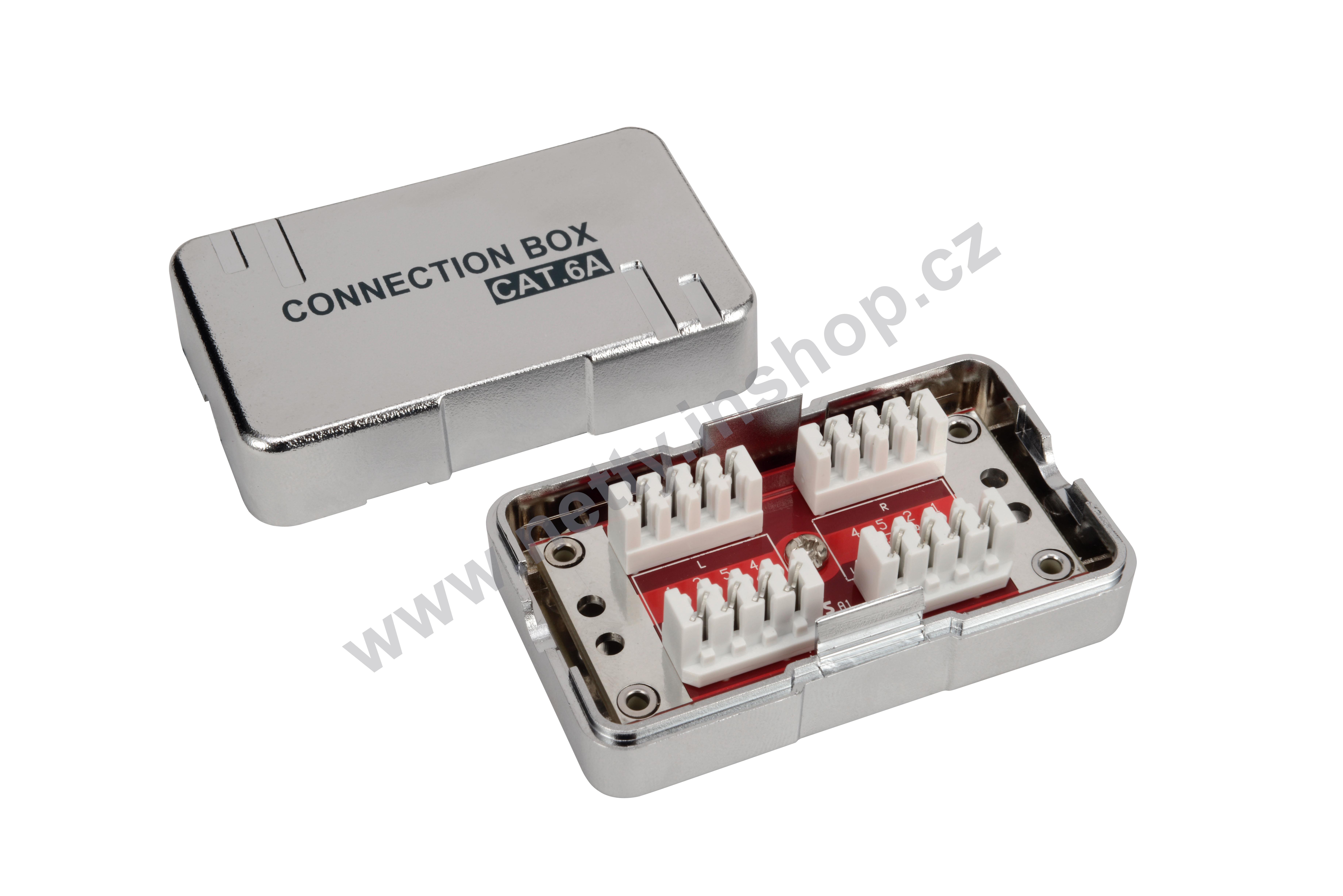 Spojovací box CAT6A STP 8p8c LSA+/Krone