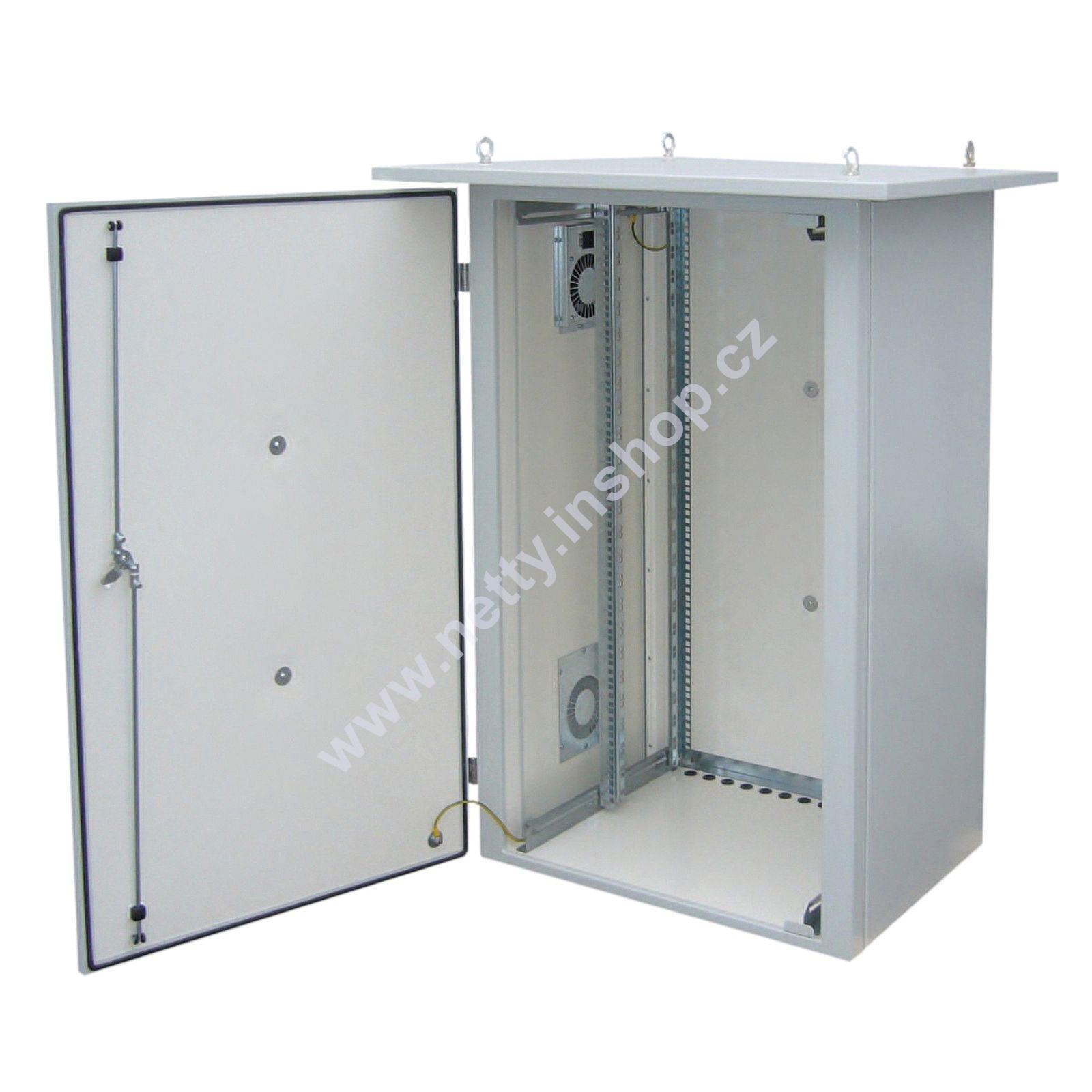 Rozvaděč termoizolovaný LC-07+, 15U 700×400, šedá RAL 7035, vent. j. vlevo