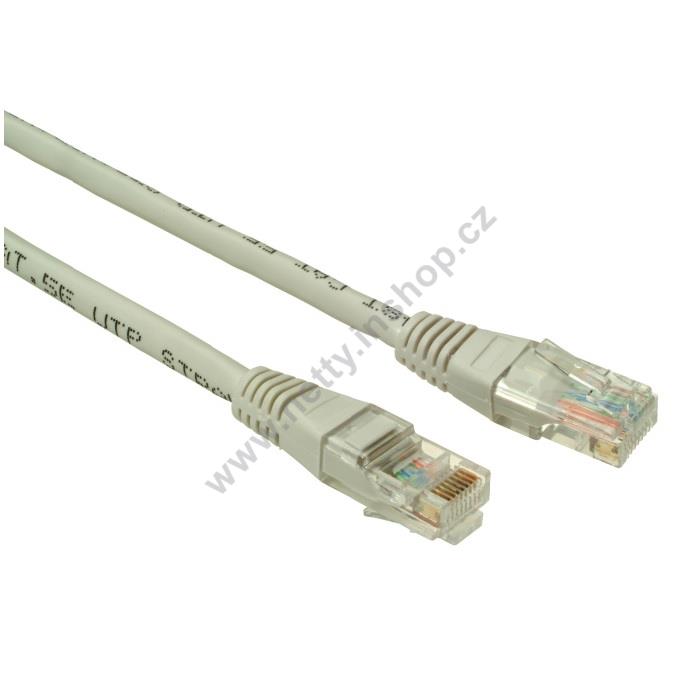 Patch kabel CAT5E UTP PVC 7m šedý non-snag-proof