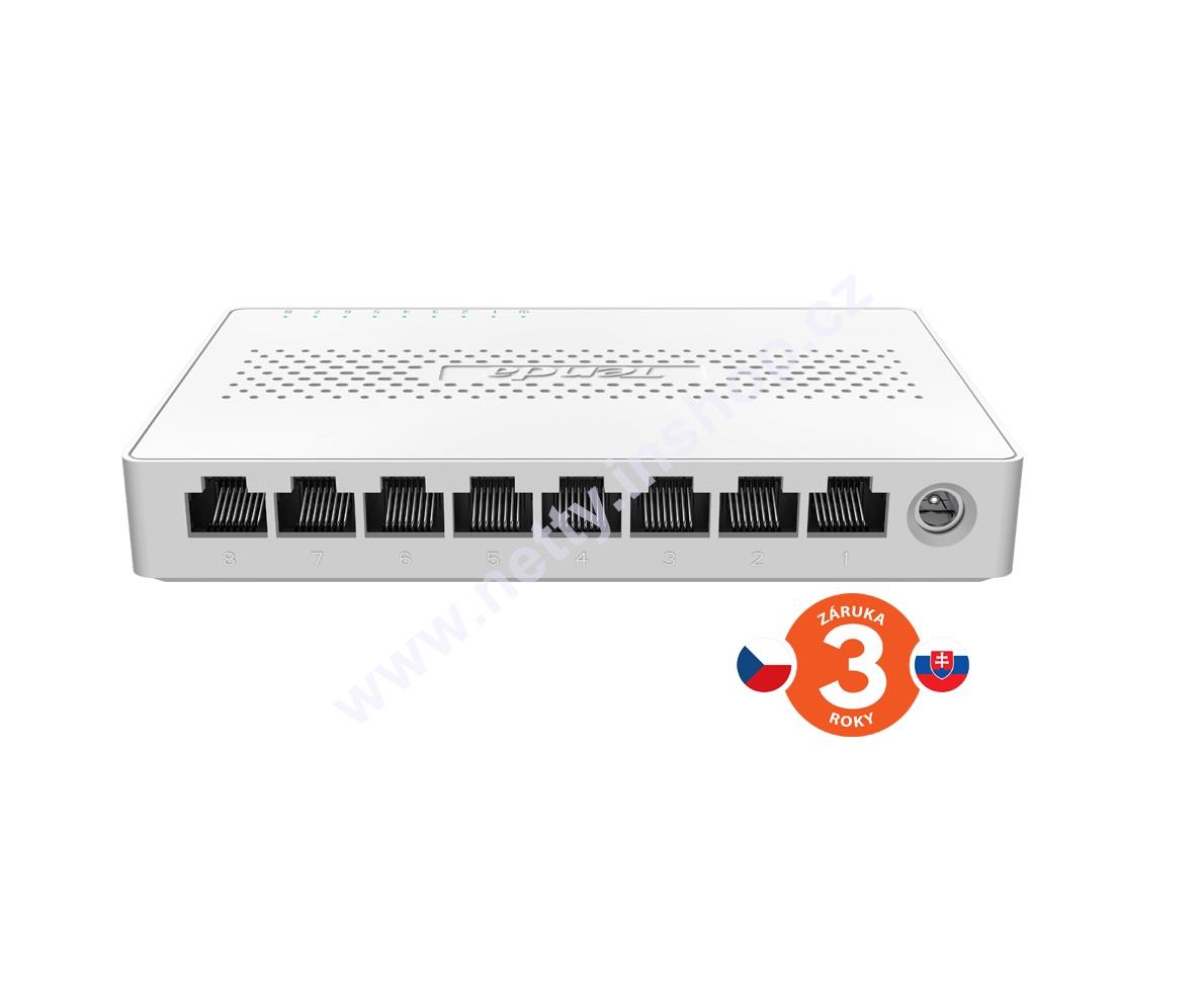 Tenda SM108: 8 portů Multi-Gigabit 2.5G Ethernet Switch, 100/1000/2500 Mbps, Desktop