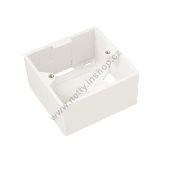 Box na omítku pro zásuvku SX9 bílý; 80 × 80 × 41 mm