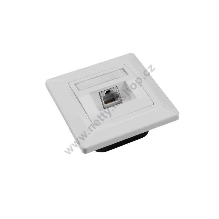 Zásuvka Solarix CAT6 STP 1 x RJ45 pod omítku bílá