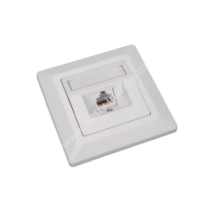 Zásuvka Solarix CAT5E UTP 1 x RJ45 pod omítku bílá