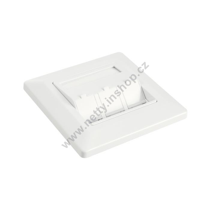 Zásuvka modulární Solarix pro 3 keystony pod omítku bílá