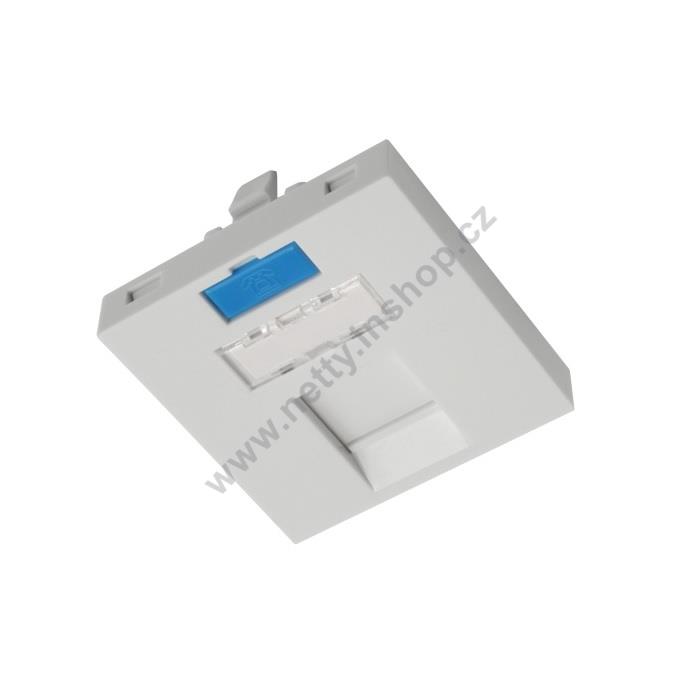 Modul French style Solarix 45 x 45mm pro 1 keystony přímý bílý