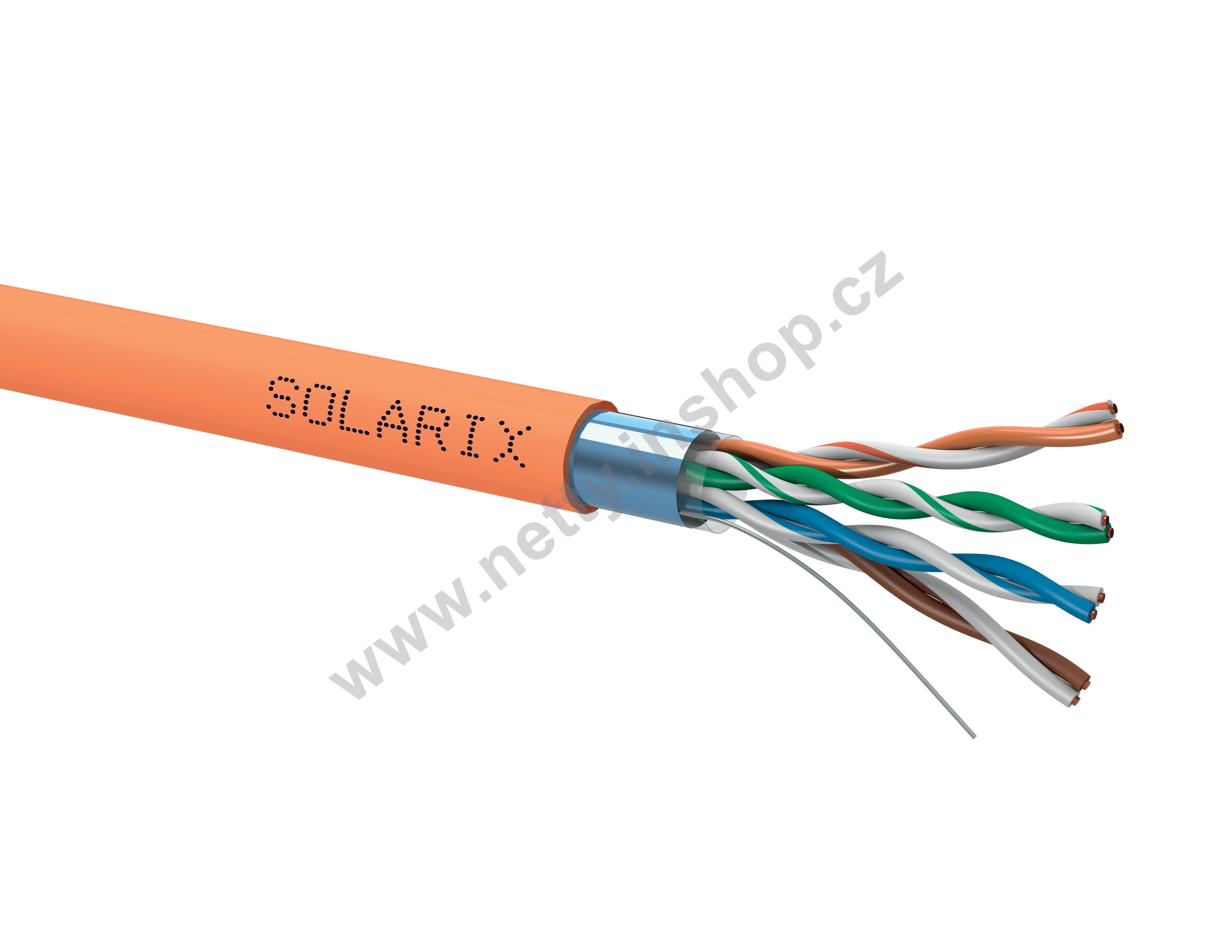 Instalační kabel Solarix CAT5E FTP LSOHFR B2ca s1 d1 a1 500m/cívka