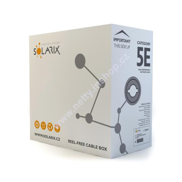 Venkovní instalační kabel Solarix CAT5E UTP PE Fca gelový 305m/box
