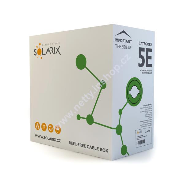 Instalační kabel Solarix CAT5E UTP PVC Eca 305m/box