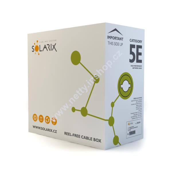 Instalační kabel Solarix CAT5E UTP PVC Eca 500m/box