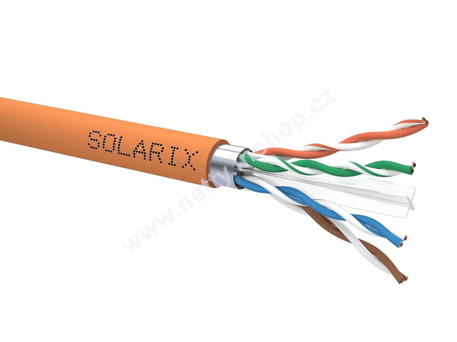 Instalační kabel Solarix CAT6A UTP LSOHFR B2ca s1 d1 a1 500m/cívka