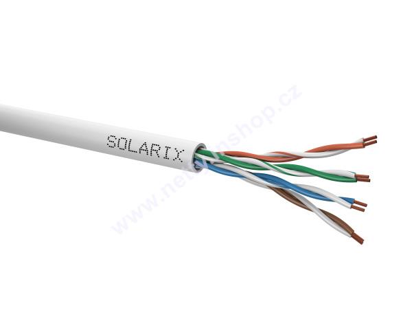 Kabel licna Solarix CAT5E UTP PVC Fca šedý 305m box