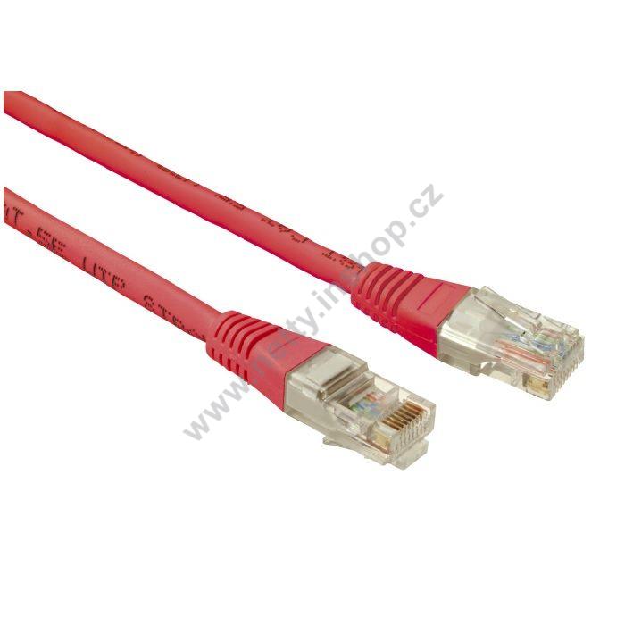 Patch kabel CAT5E UTP PVC 1m červený non-snag-proof
    