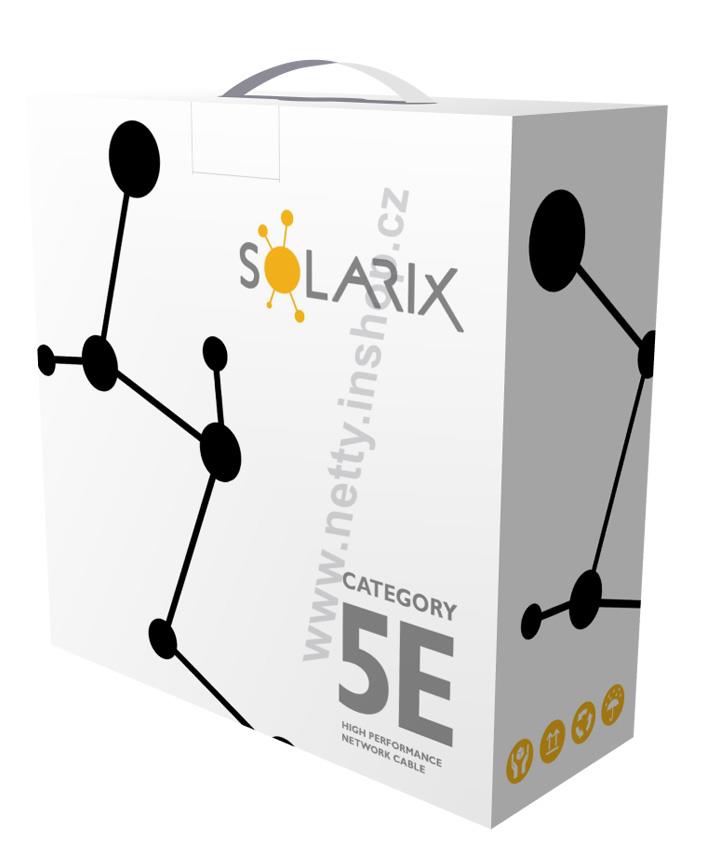 Venkovní instalační kabel Solarix CAT5E UTP PE Fca 100 m/box
