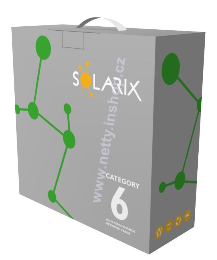 Instalační kabel Solarix CAT6 UTP PVC Eca, 100 m/box