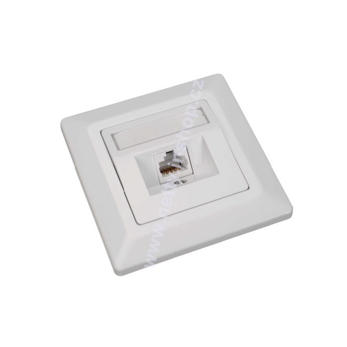 Zásuvka Solarix CAT5E UTP 1 x RJ45 pod omítku bílá