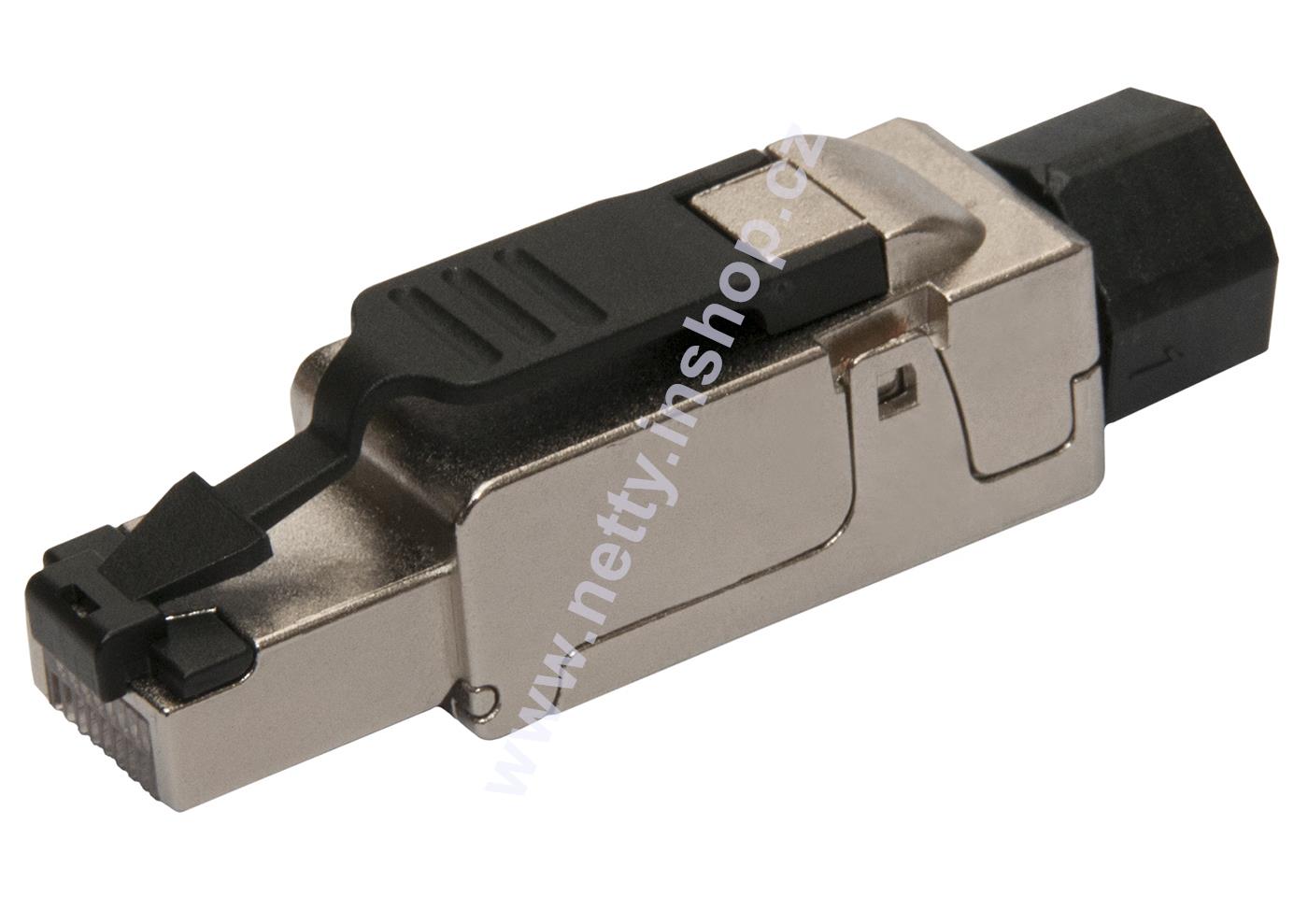 Univerzální prům. konektor RJ45 CAT6A STP samořezný (drát i lanko)