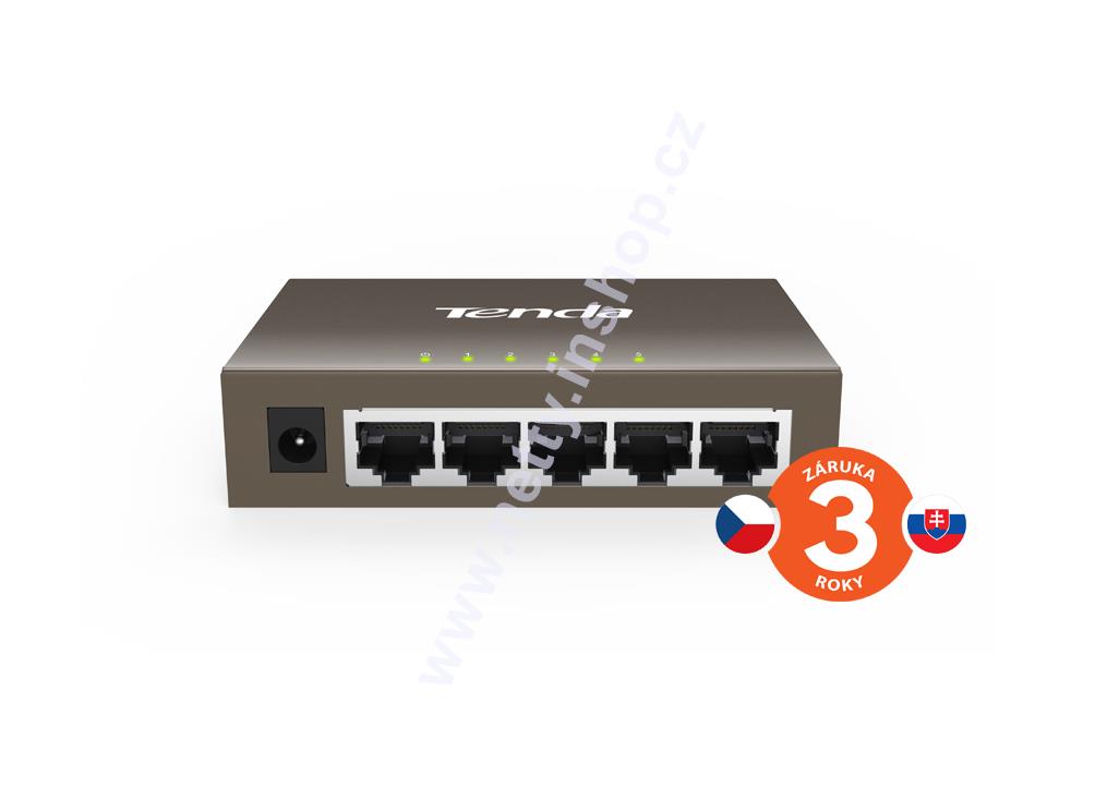 Tenda TEG1005D - 5-port 10/100/1000Mb/s Gigabit Ethernet Switch, Fanless. kov.