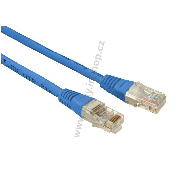 Patch kabel CAT5E UTP PVC 1m modrý non-snag-proof
    